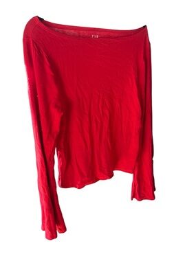 GAP Bright Red Ribbed Knit Top
